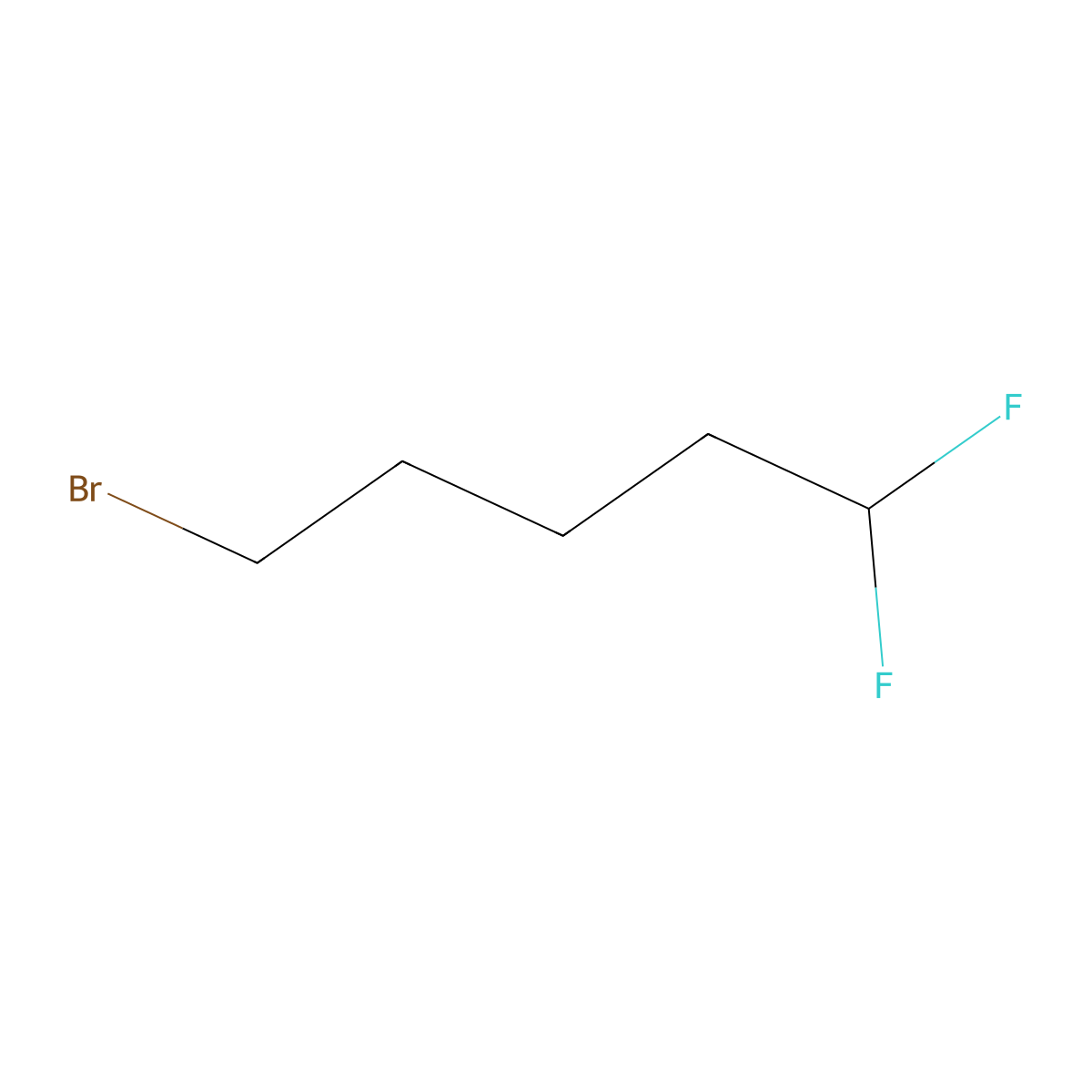 5-Bromo-1,1-difluoropentane molecular structure, CAS 157549-47-8