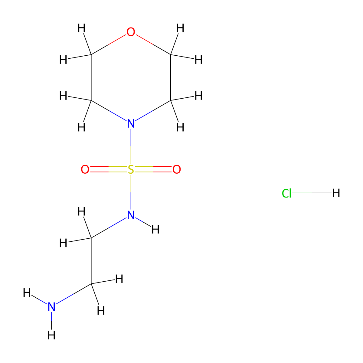 N-(2-aminoethyl)morpholine-4-sulfonamidehydrochloride molecular structure, CAS 157549-57-0