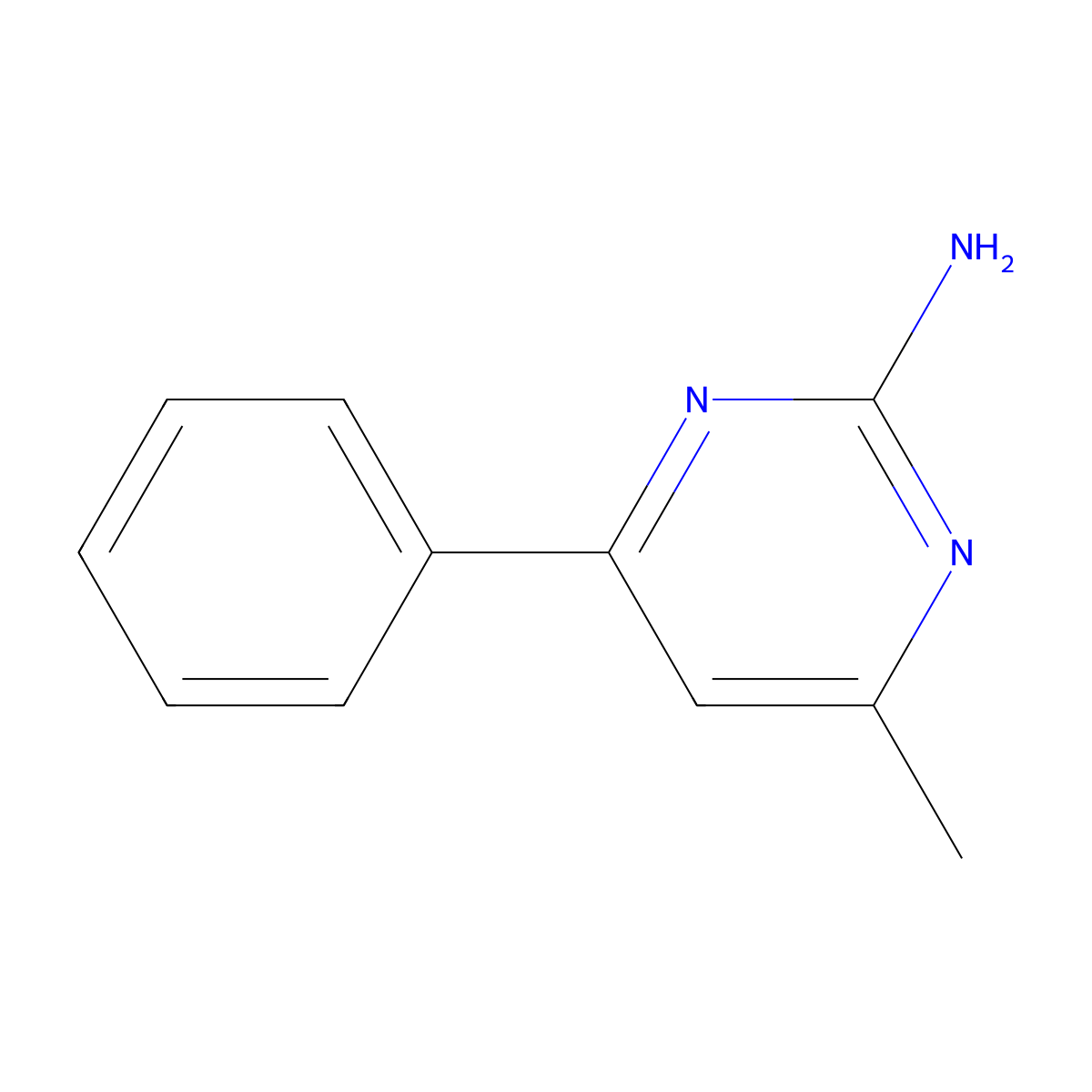 4-Methyl-6-phenylpyrimidin-2-amine molecular structure, CAS 15755-15-4