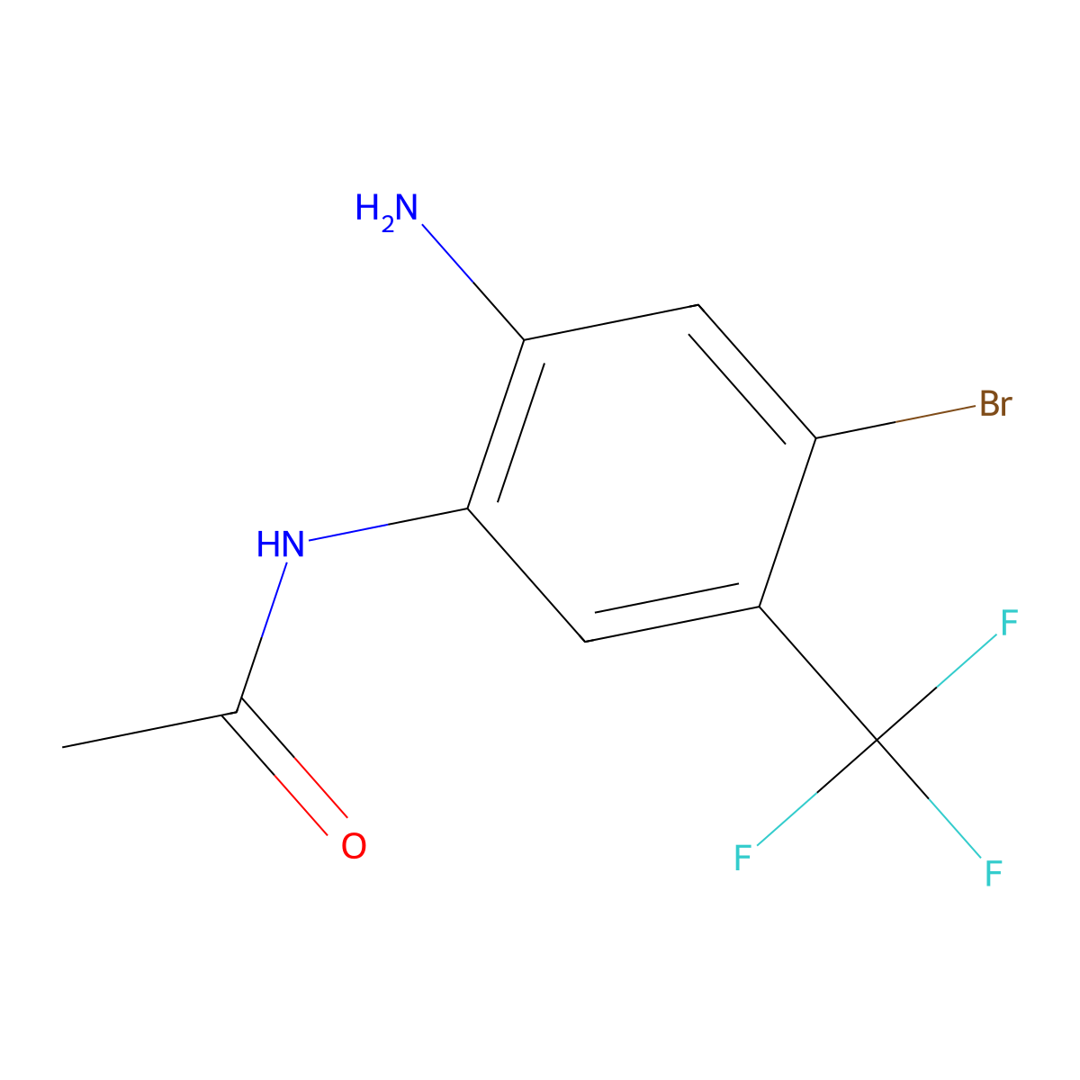 N-[2-amino-4-bromo-5-(trifluoromethyl)phenyl]acetamide molecular structure, CAS 157554-73-9