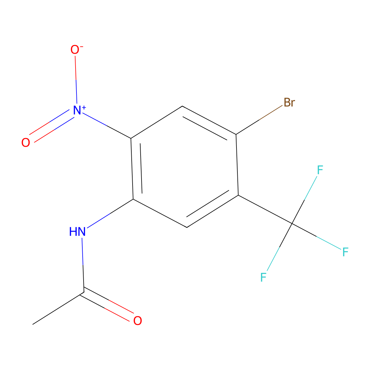 N-[4-bromo-2-nitro-5-(trifluoromethyl)phenyl]acetamide molecular structure, CAS 157554-76-2