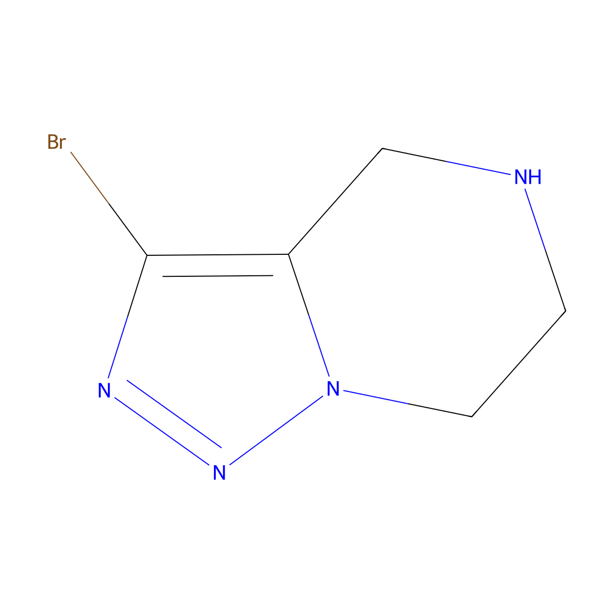 3-Bromo-4,5,6,7-tetrahydro-[1,2,3]triazolo[1,5-a]pyrazine molecular structure, CAS 1575612-75-7