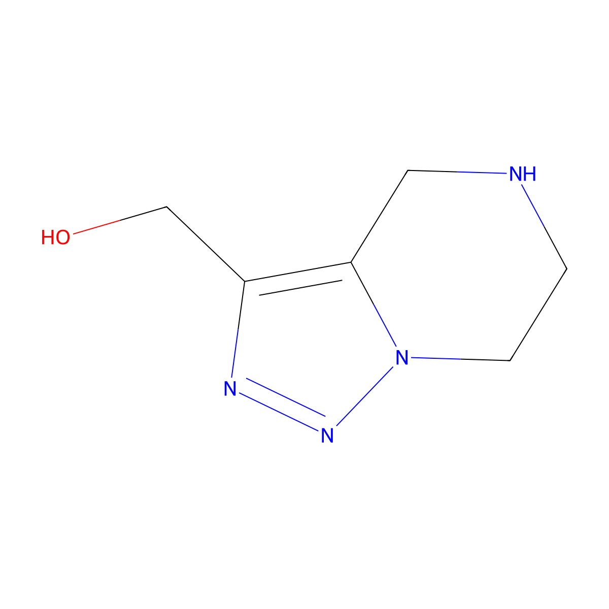 4,5,6,7-Tetrahydro[1,2,3]triazolo[1,5-a]pyrazin-3-ylmethanol molecular structure, CAS 1575612-80-4
