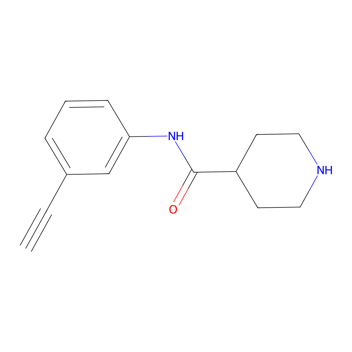 N-(3-ethynylphenyl)piperidine-4-carboxamide molecular structure, CAS 1575783-01-5