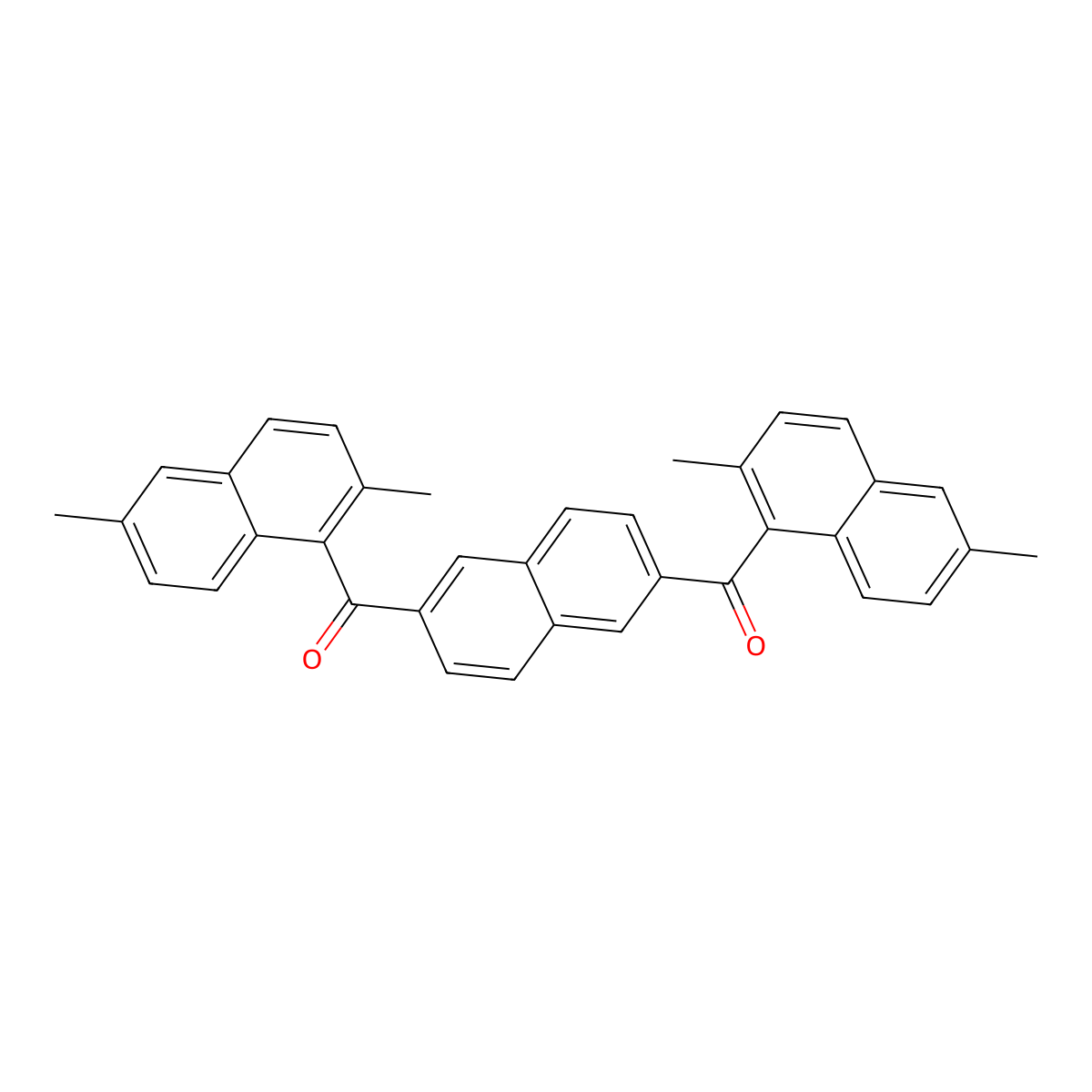 2,6-Bis(2,6-dimethyl-1-naphthoyl)naphthalene molecular structure, CAS 157585-49-4