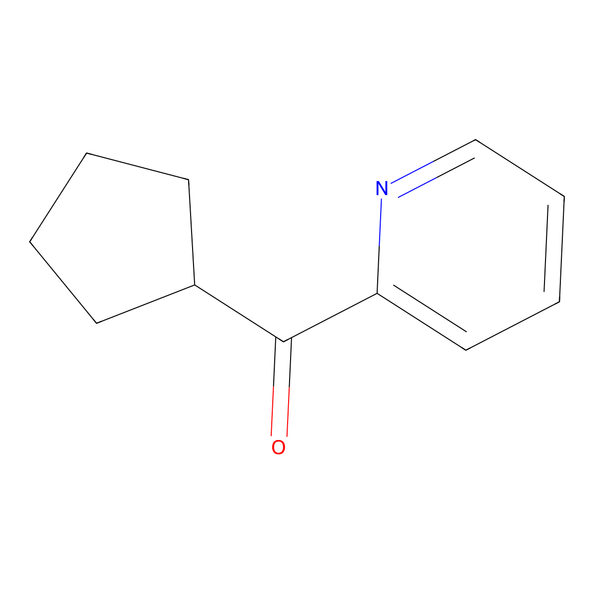Cyclopentyl(pyridin-2-yl)methanone molecular structure, CAS 157592-43-3
