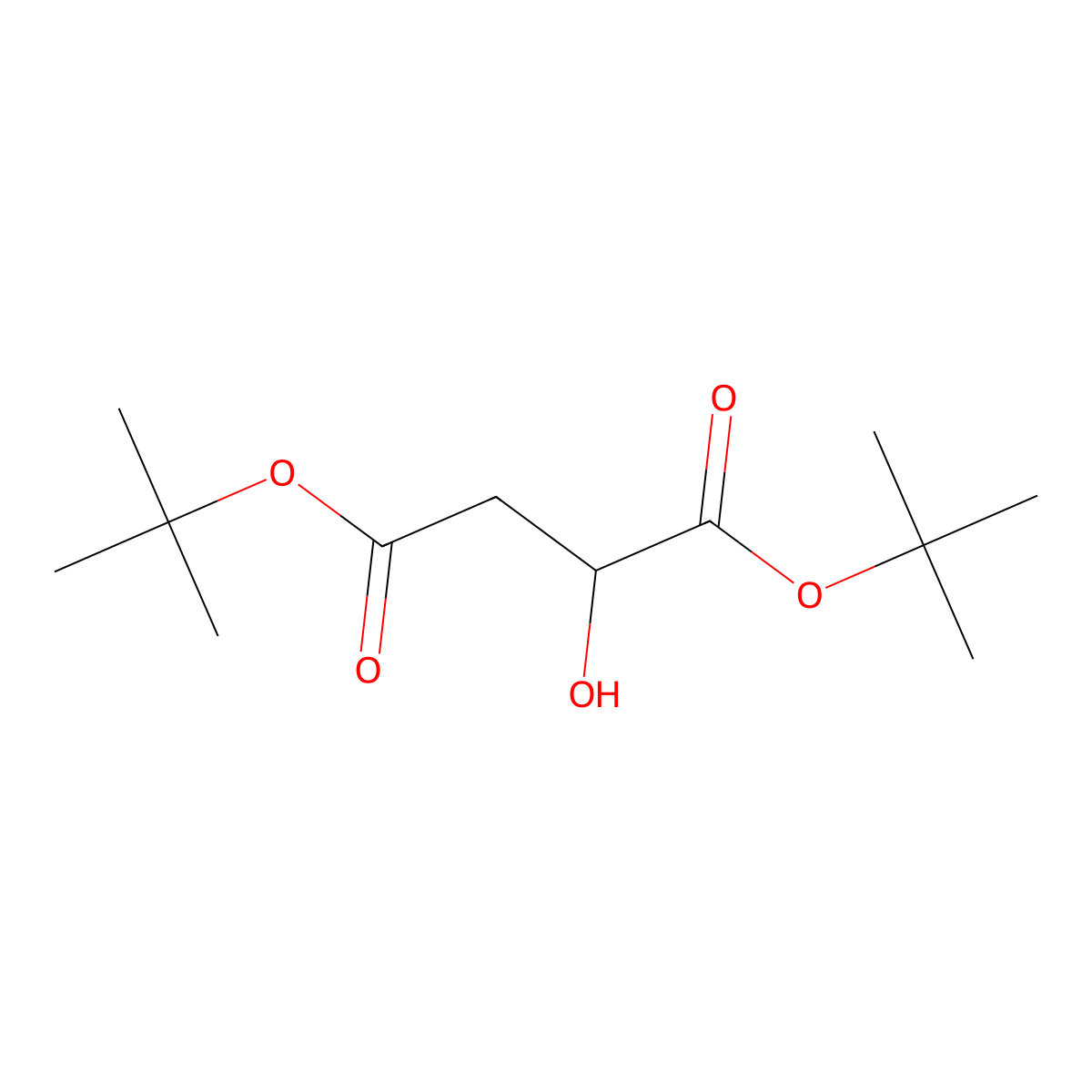 (R)-di-tert-butyl 2-hydroxysuccinate molecular structure, CAS 157594-60-0