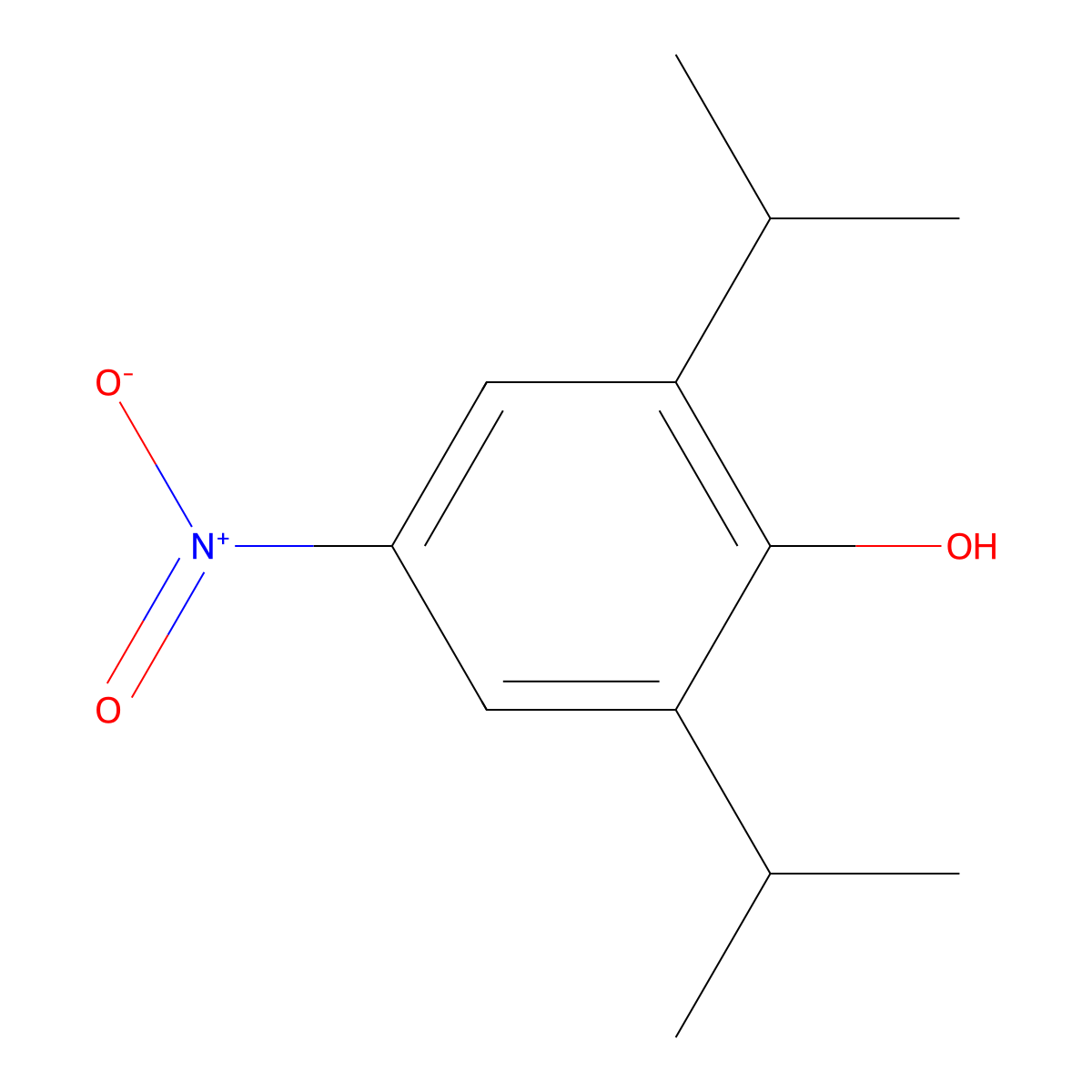 2,6-Diisopropyl-4-nitrophenol molecular structure, CAS 1576-14-3