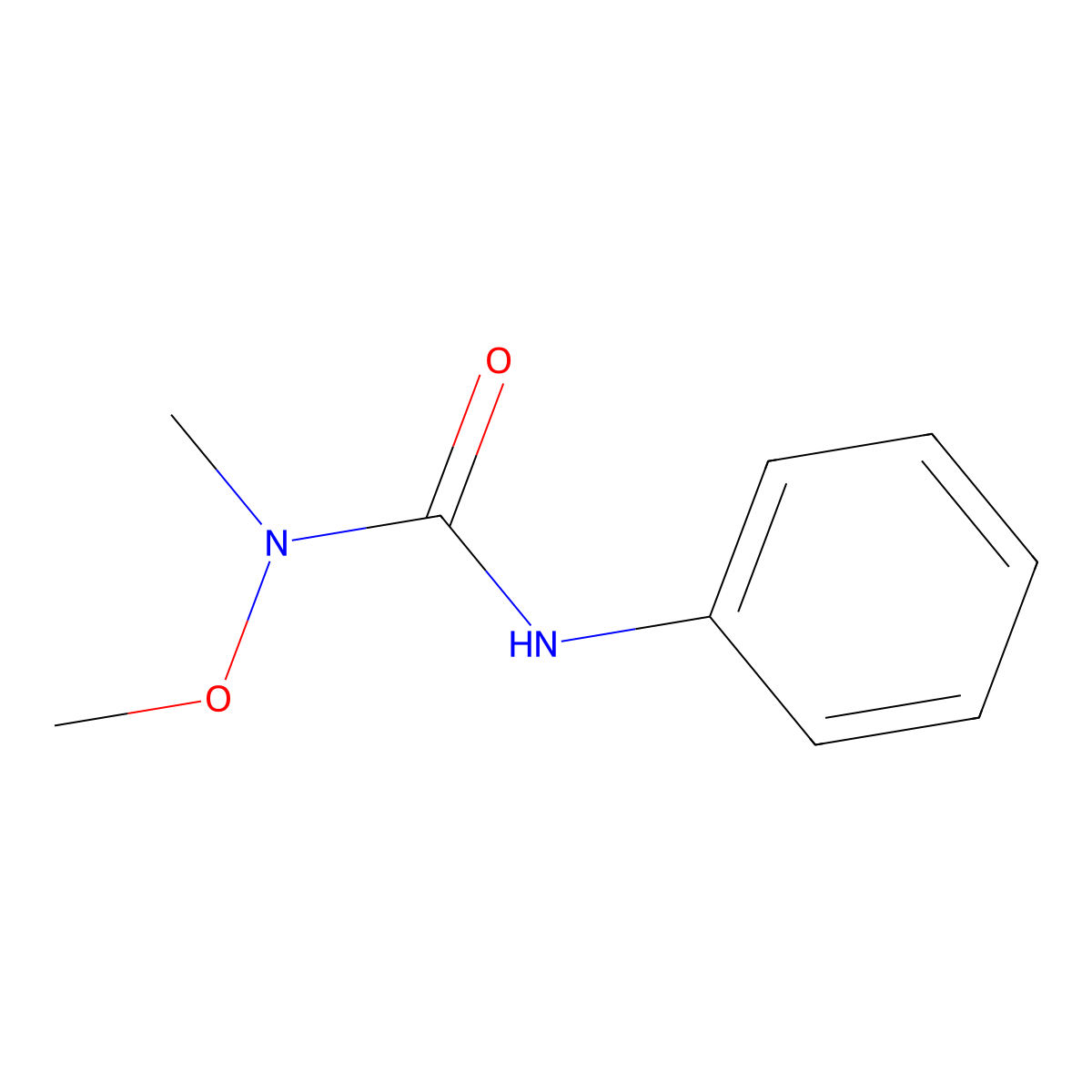 N-Methoxy-N-methyl-N'-phenylurea molecular structure, CAS 1576-17-6