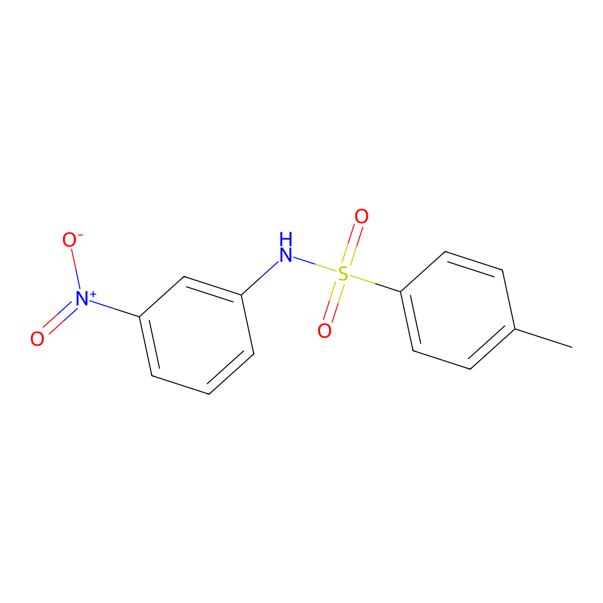 4-Methyl-N-(3-nitrophenyl)benzenesulfonamide molecular structure, CAS 1576-38-1