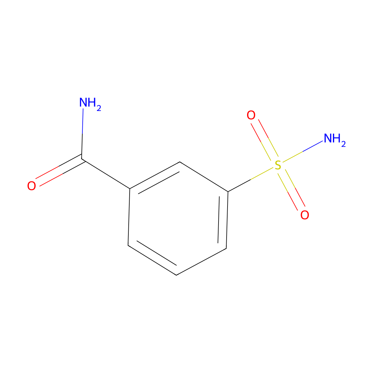 3-Sulfamoylbenzamide molecular structure, CAS 1576-42-7