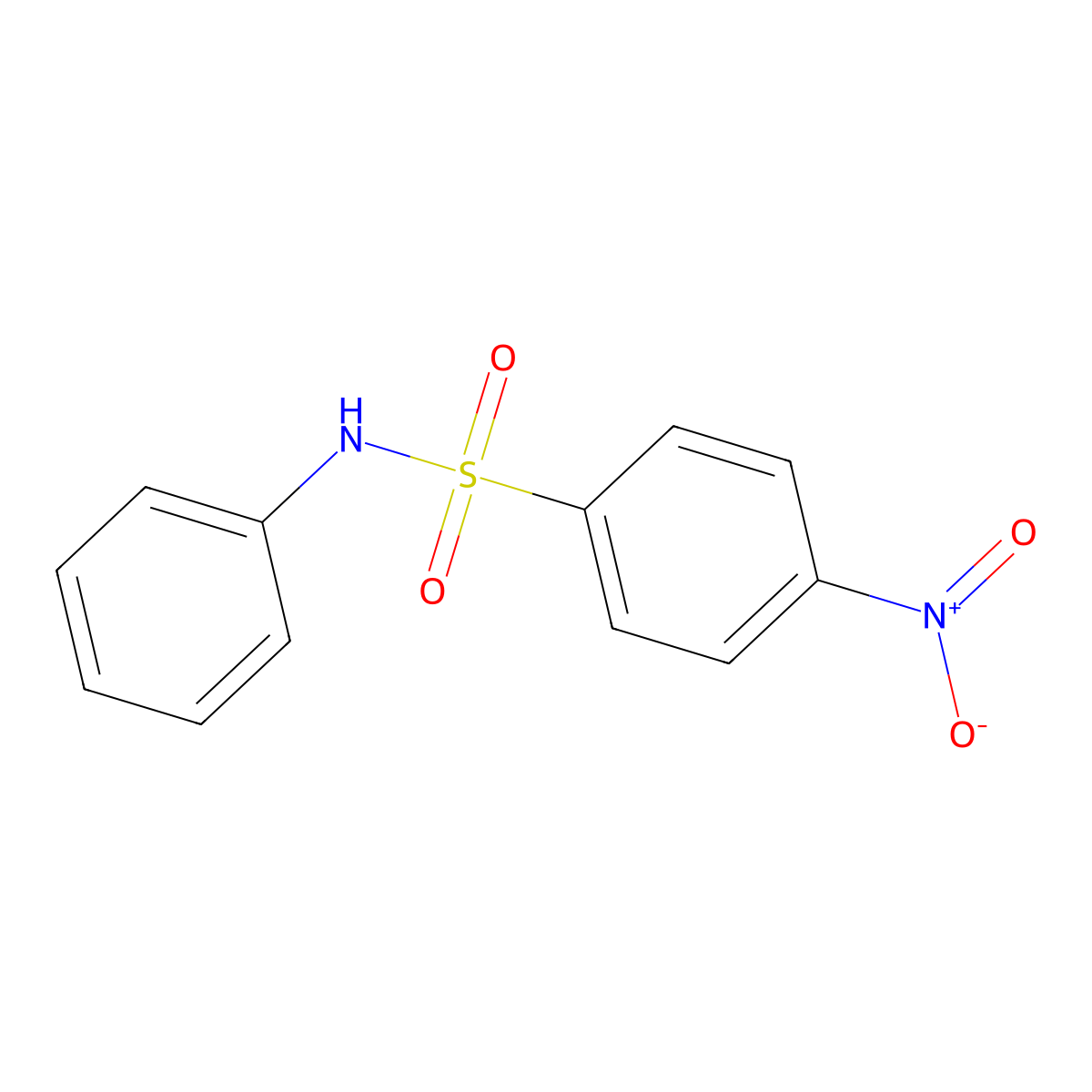 4-Nitro-N-phenylbenzenesulfonamide molecular structure, CAS 1576-44-9