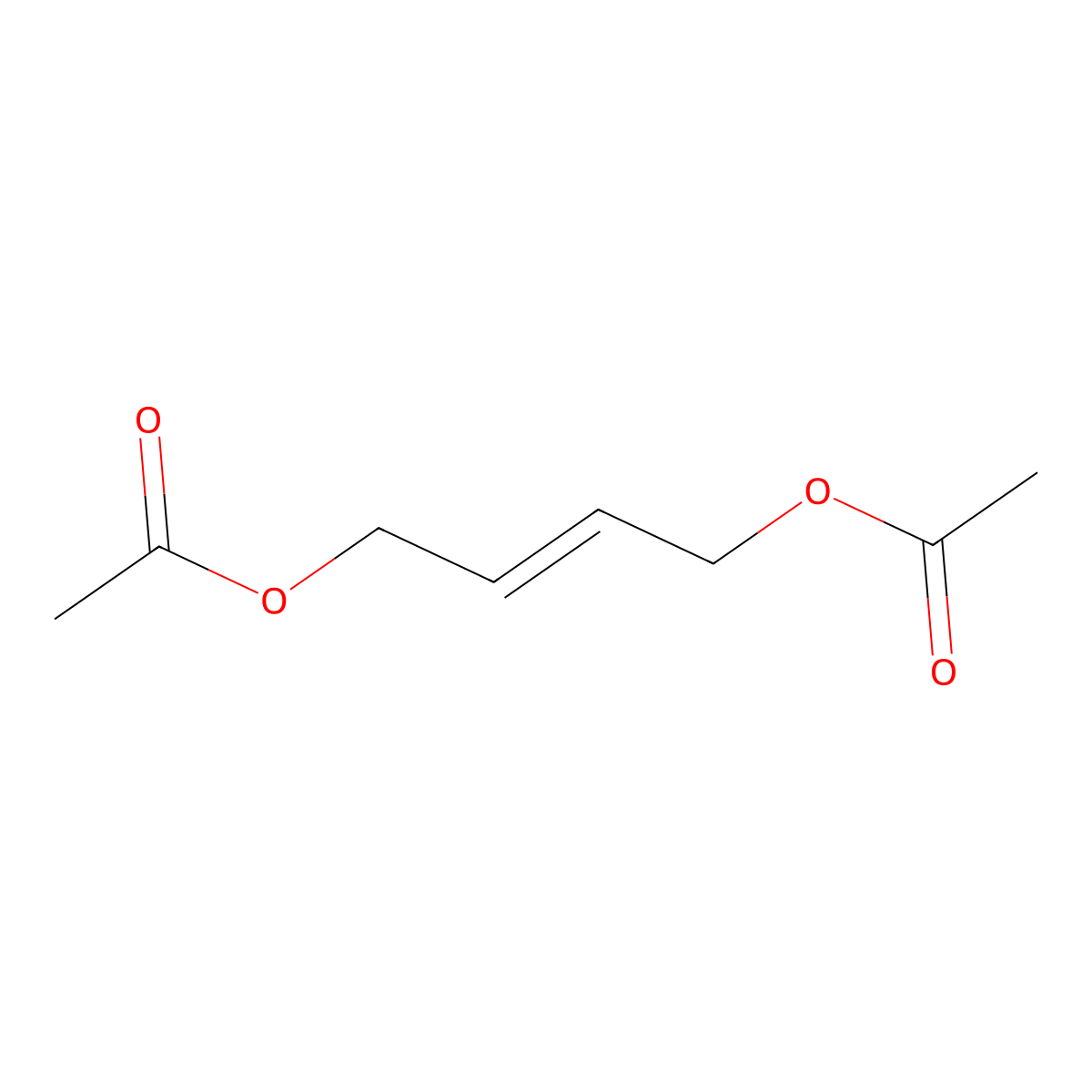 But-2-ene-1,4-diyl diacetate molecular structure, CAS 1576-98-3