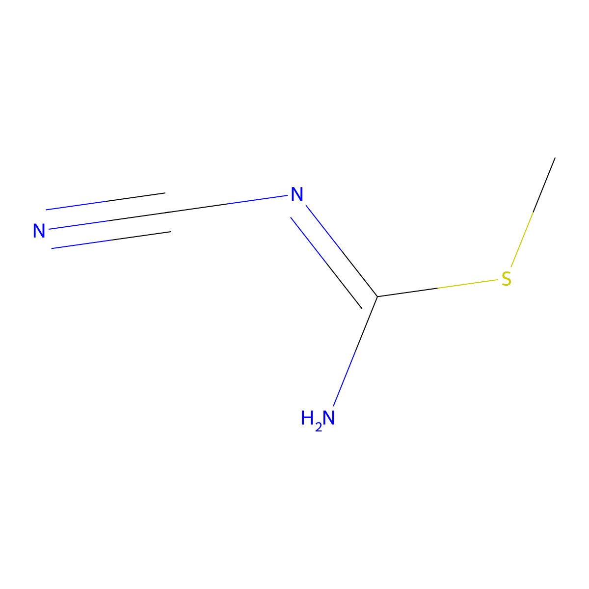 1-Cyano-2-methylisothiourea molecular structure, CAS 15760-26-6