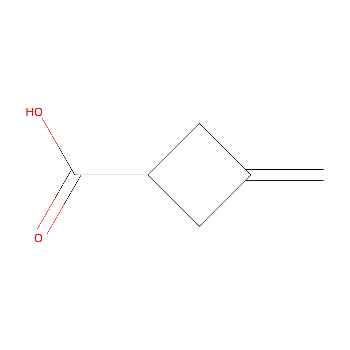 3-Methylenecyclobutanecarboxylic acid molecular structure, CAS 15760-36-8