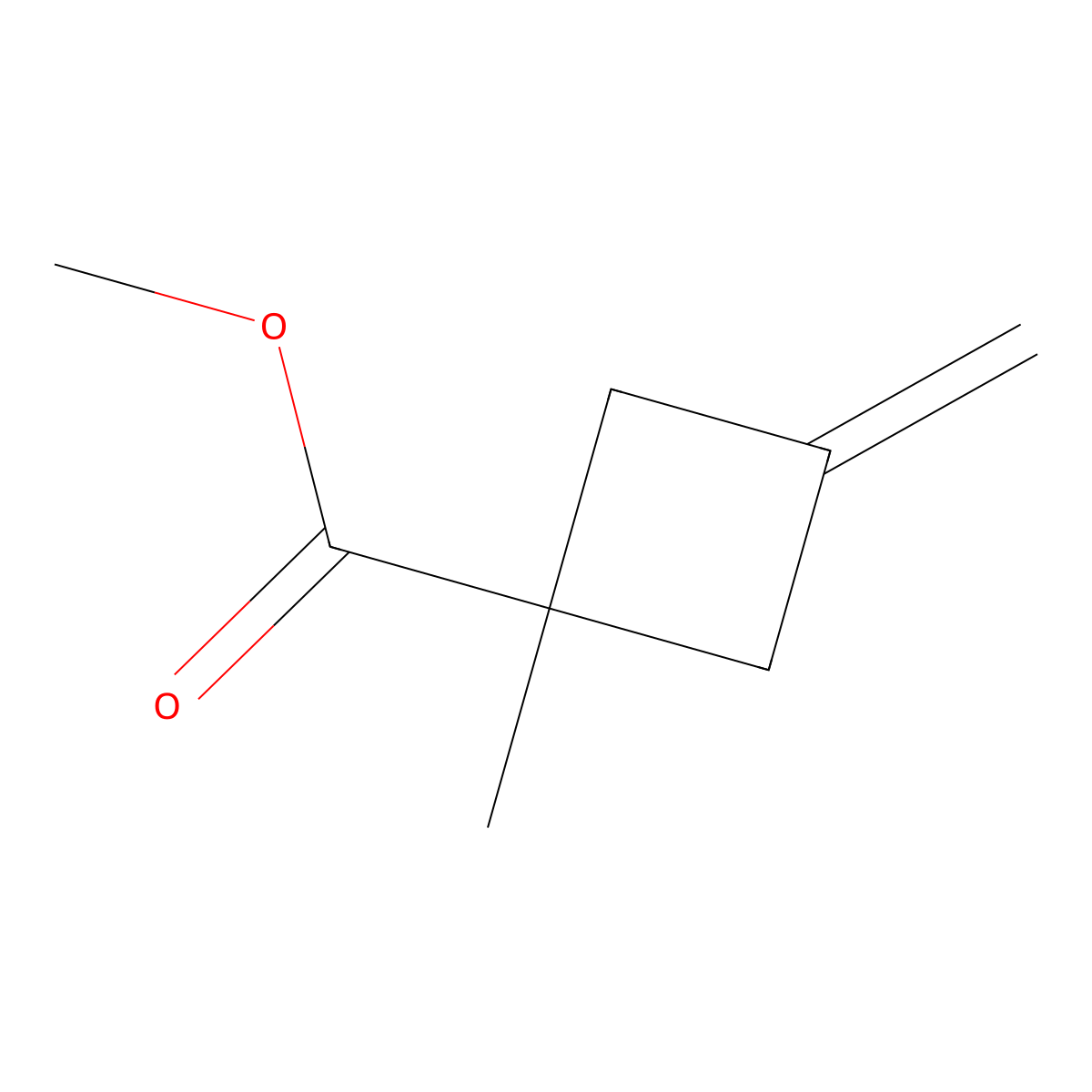 Methyl 1-methyl-3-methylidenecyclobutane-1-carboxylate molecular structure, CAS 15760-37-9