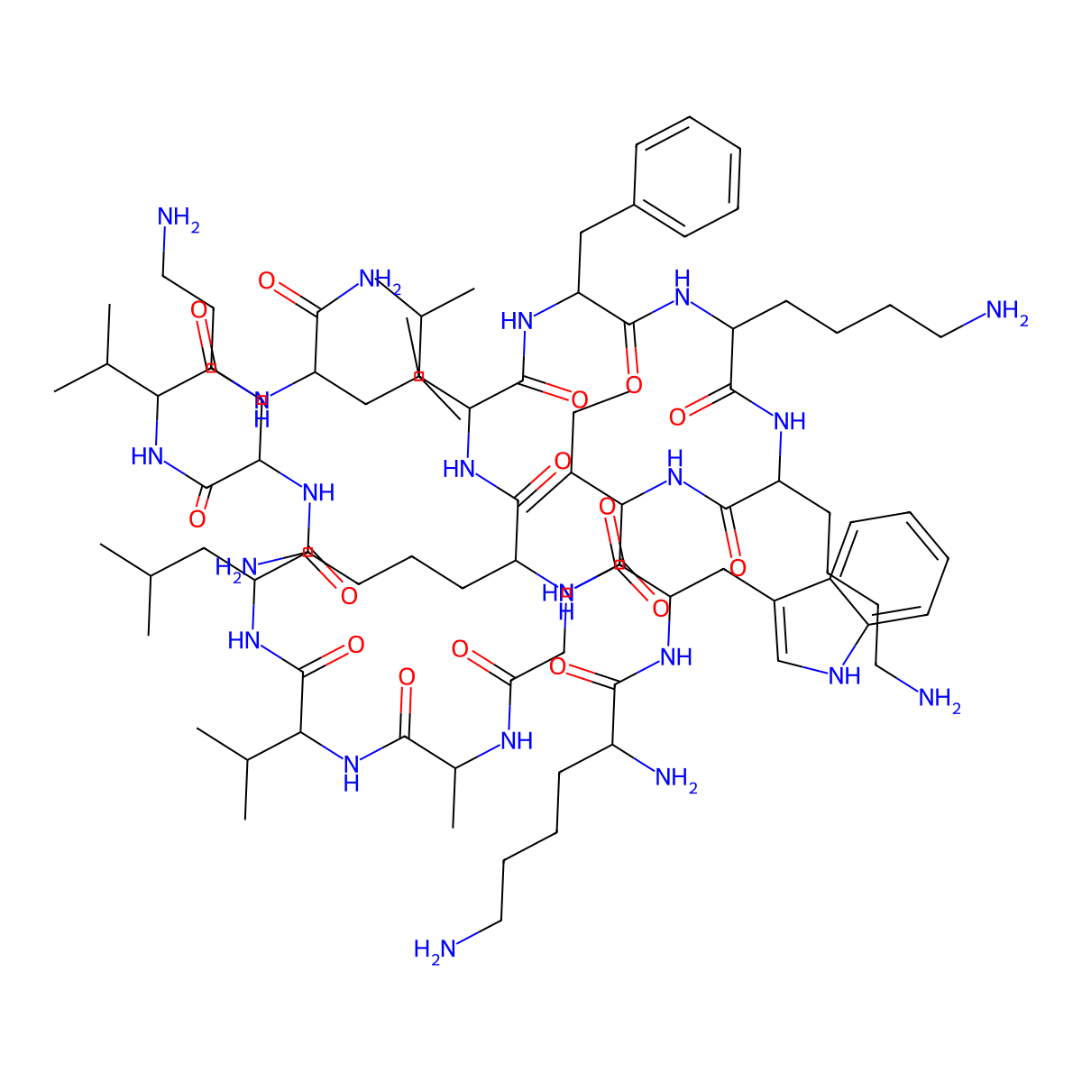 Cecropin A (1-7)-Melittin A (2-9) amide molecular structure, CAS 157606-25-2