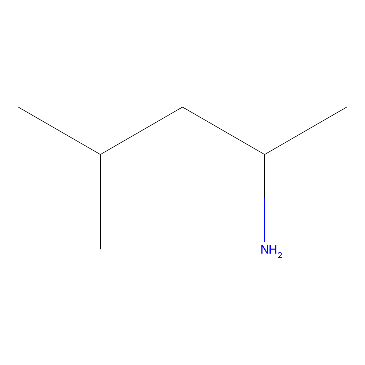 (2R)-4-methylpentan-2-amine molecular structure, CAS 15761-50-9