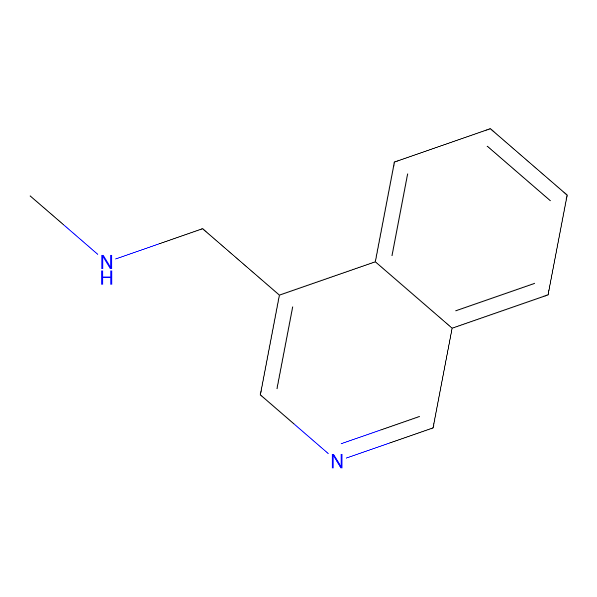 N-methyl-(isoquinolin-4-ylmethyl)amine molecular structure, CAS 157610-82-7