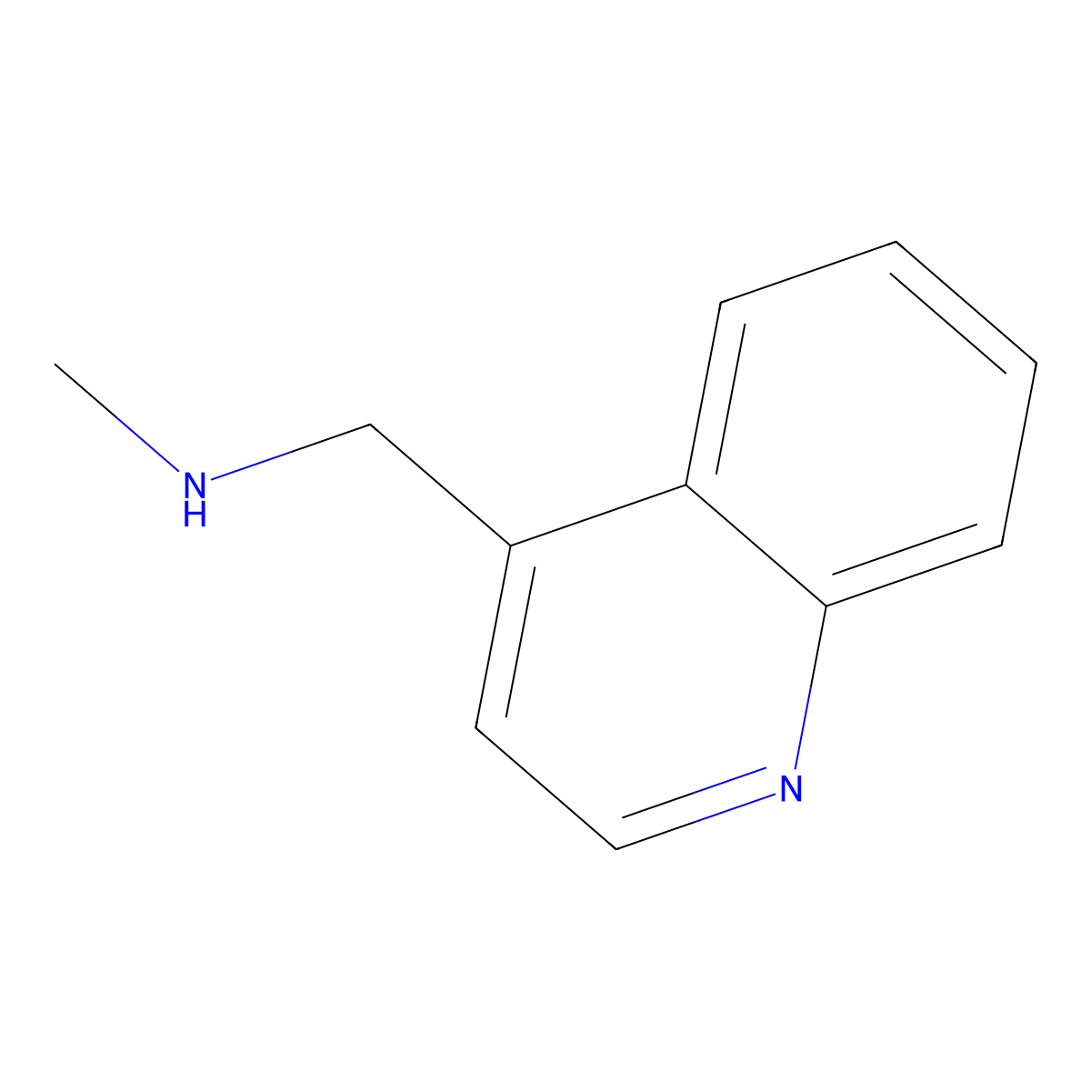 Methyl[(quinolin-4-yl)methyl]amine molecular structure, CAS 157610-83-8