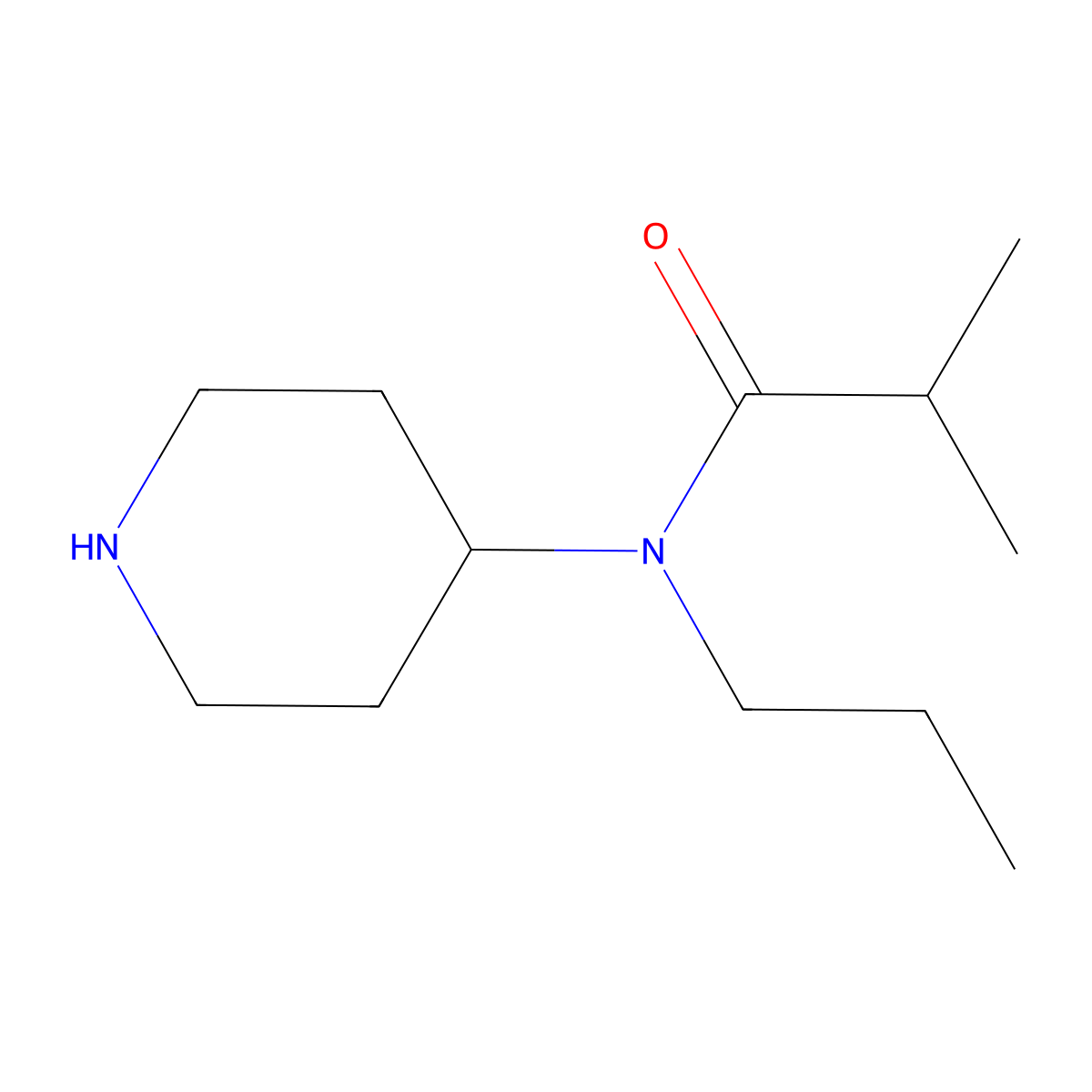 2-Methyl-N-(piperidin-4-YL)-N-propylpropanamide molecular structure, CAS 1576150-32-7