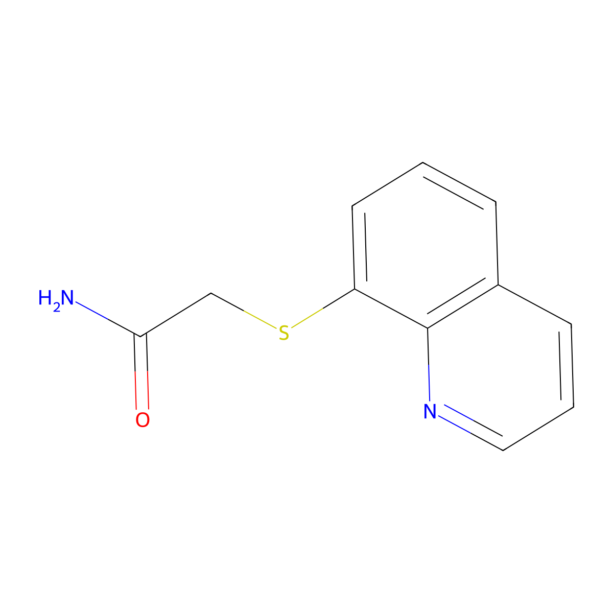 2-(Quinolin-8-ylsulfanyl)-acetamide molecular structure, CAS 15762-91-1