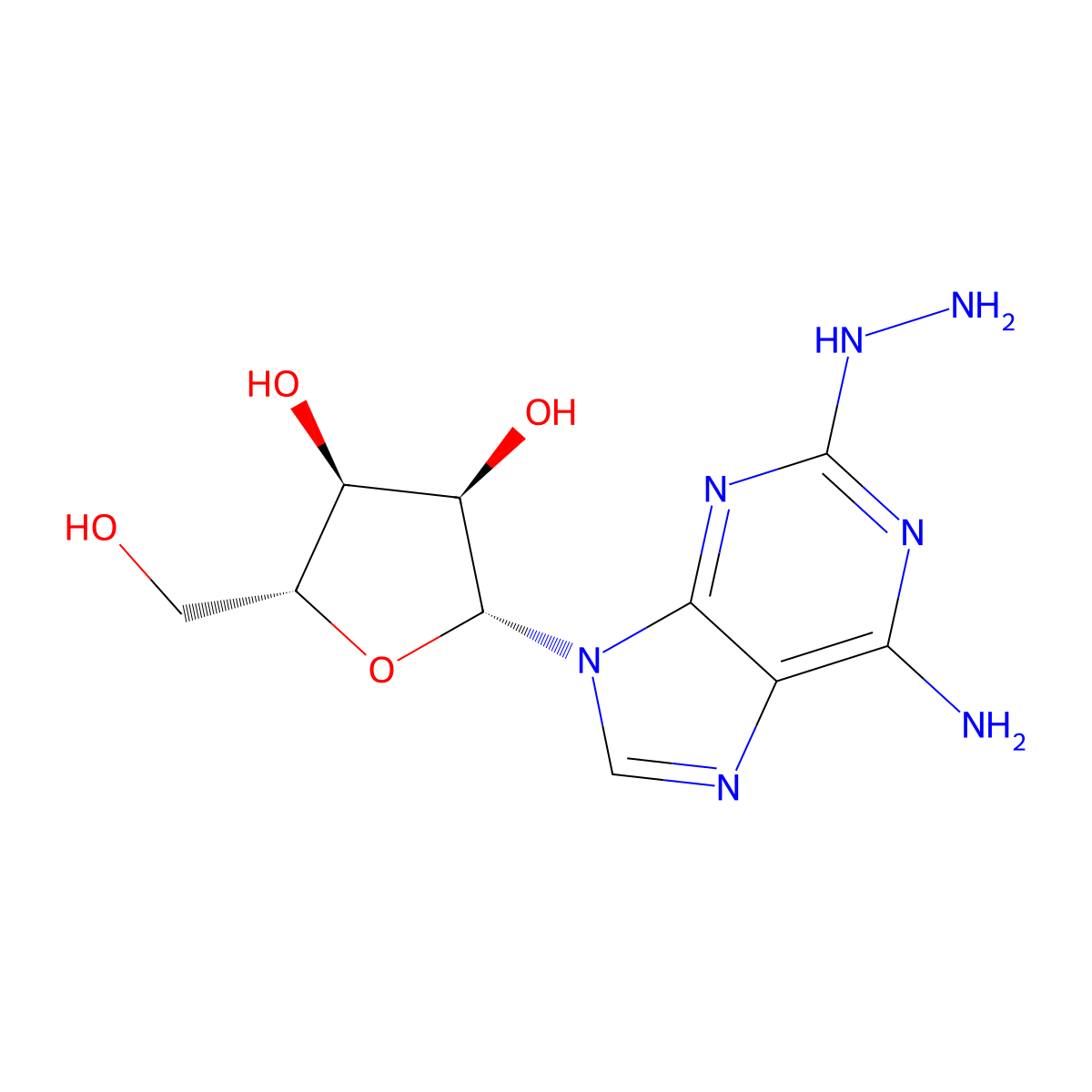 2-Hydrazinoadenosine molecular structure, CAS 15763-11-8