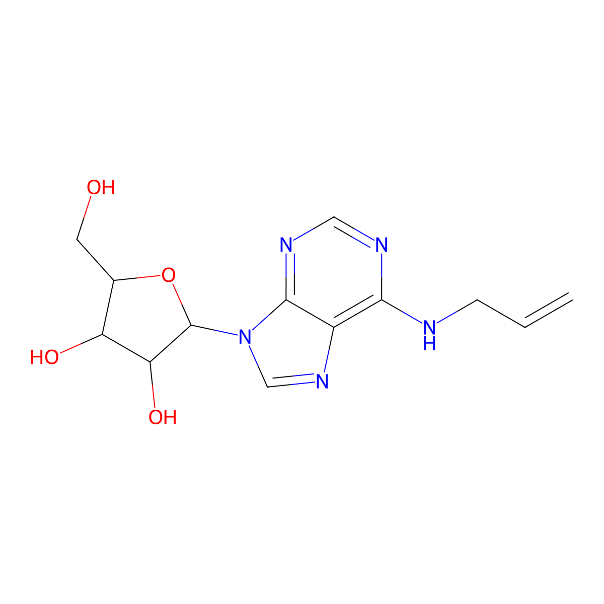 N-2-Propen-1-yladenosine molecular structure, CAS 15763-12-9