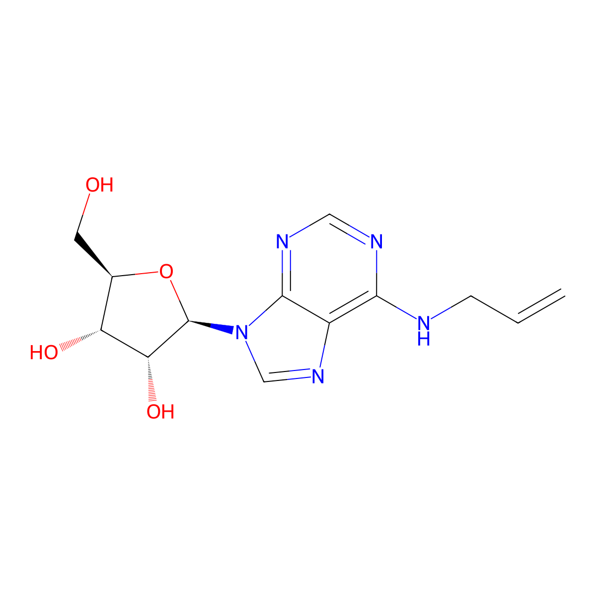 N-2-Propen-1-yladenosine molecular structure, CAS 15763-12-9