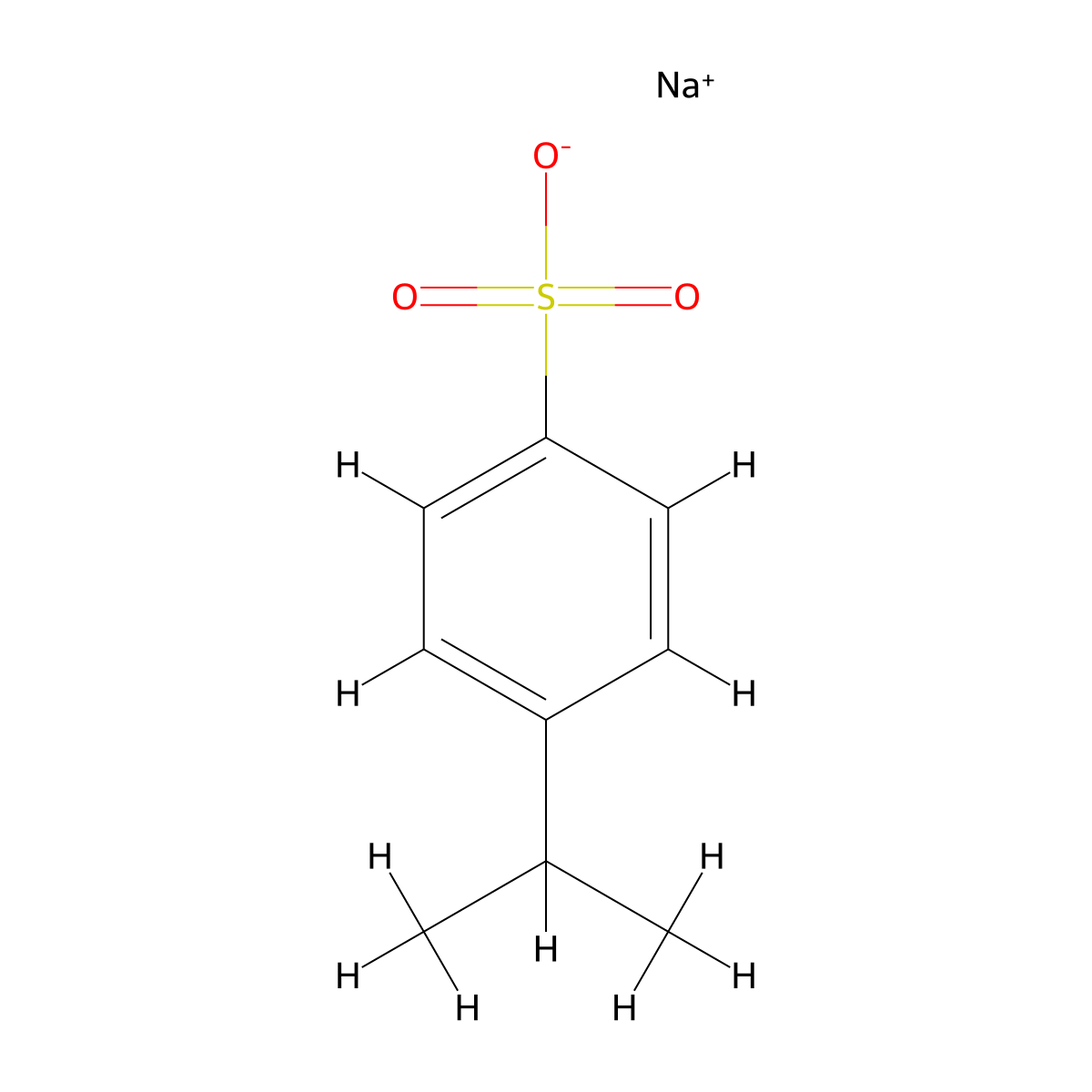 Sodium p-cumenesulfonate molecular structure, CAS 15763-76-5