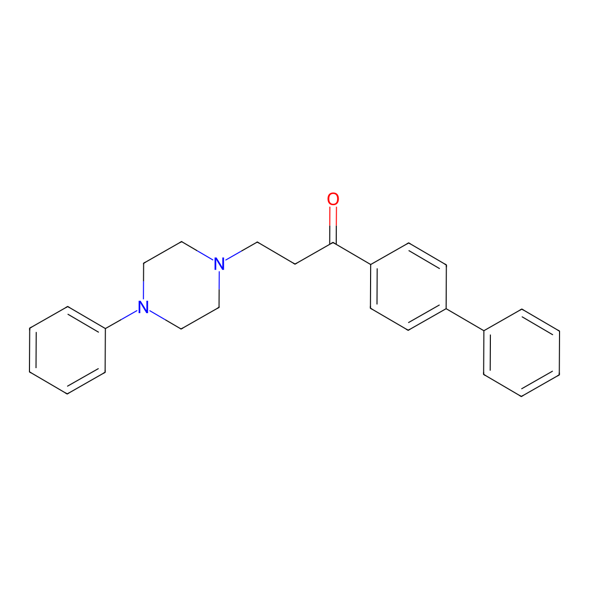 1-(1,1'-Biphenyl)-4-YL-3-(4-phenyl-1-piperazinyl)-1-propanone molecular structure, CAS 157637-84-8