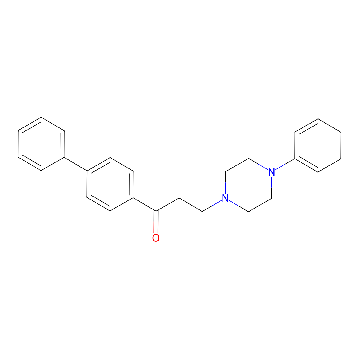 1-(1,1'-Biphenyl)-4-YL-3-(4-phenyl-1-piperazinyl)-1-propanone molecular structure, CAS 157637-84-8