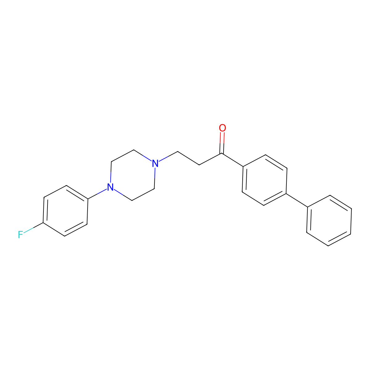 1-[1,1'-Biphenyl]-4-YL-3-[4-(4-fluorophenyl)-1-piperazinyl]-1-propanone molecular structure, CAS 157637-86-0