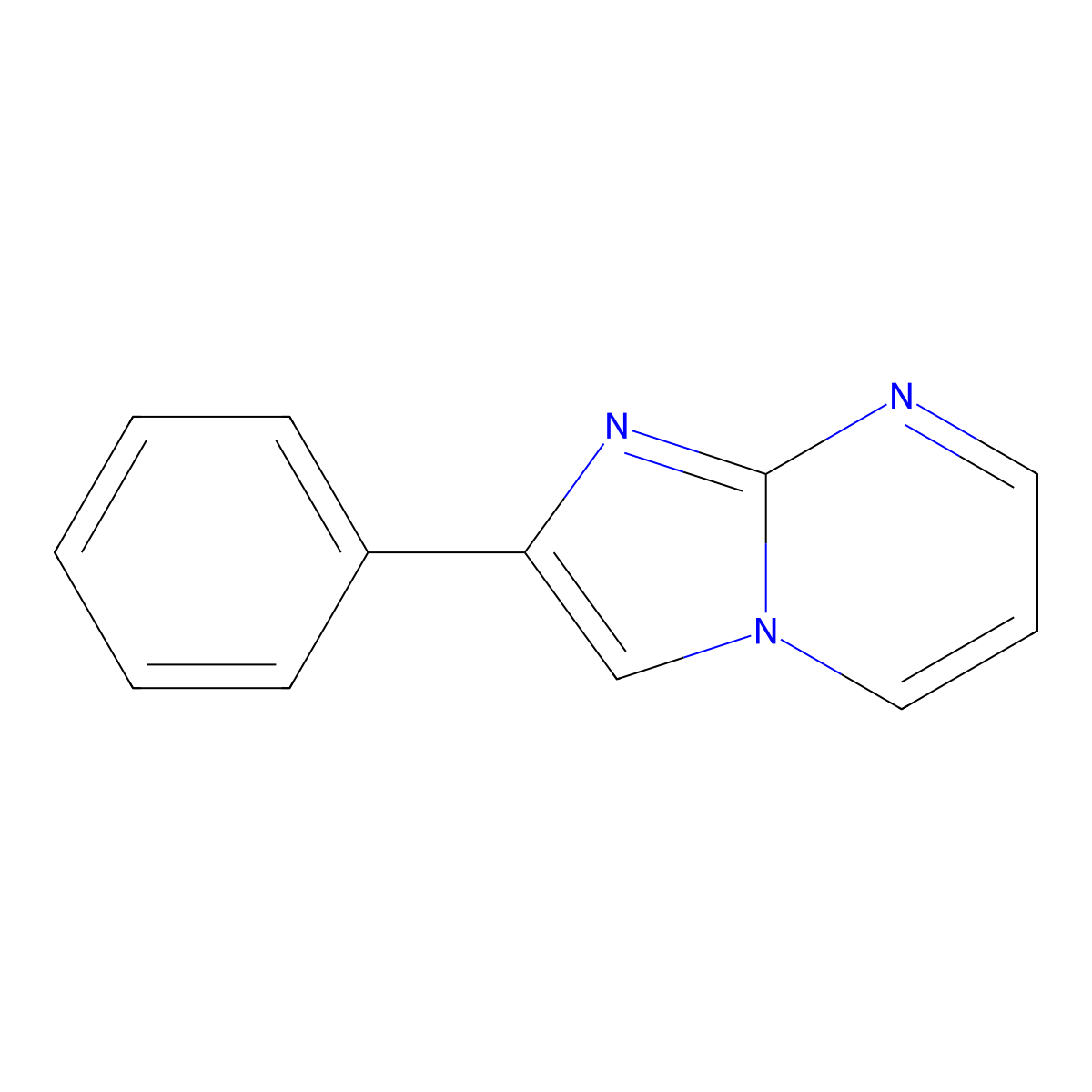 2-Phenylimidazo[1,2-a]pyrimidine molecular structure, CAS 15764-47-3