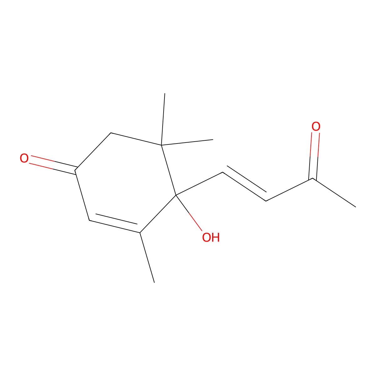 4-Hydroxy-3,5,5-trimethyl-4-(3-oxo-1-butenyl)-2-cyclohexen-1-one molecular structure, CAS 15764-81-5