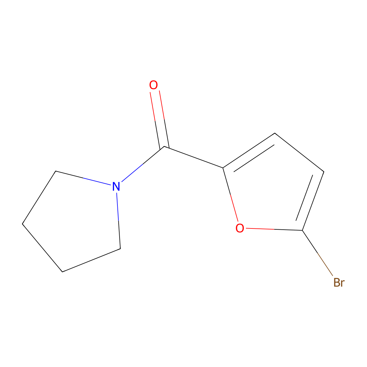 1-(5-Bromo-2-Furoyl)Pyrrolidine molecular structure, CAS 157642-10-9