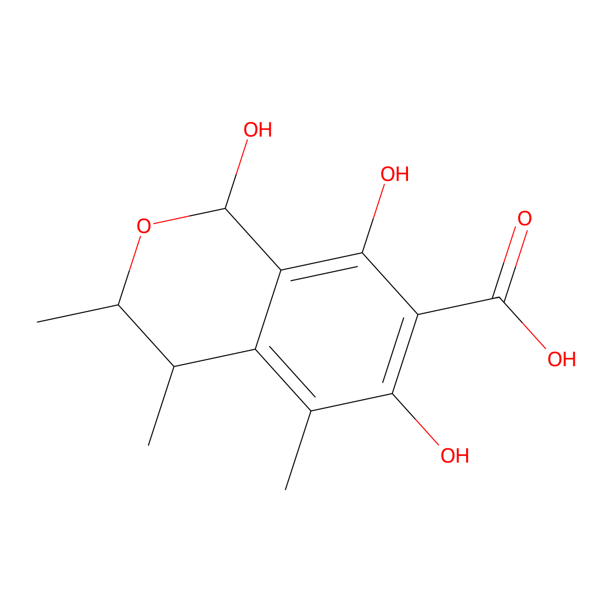 Citrinin hydrate molecular structure, CAS 157643-56-6