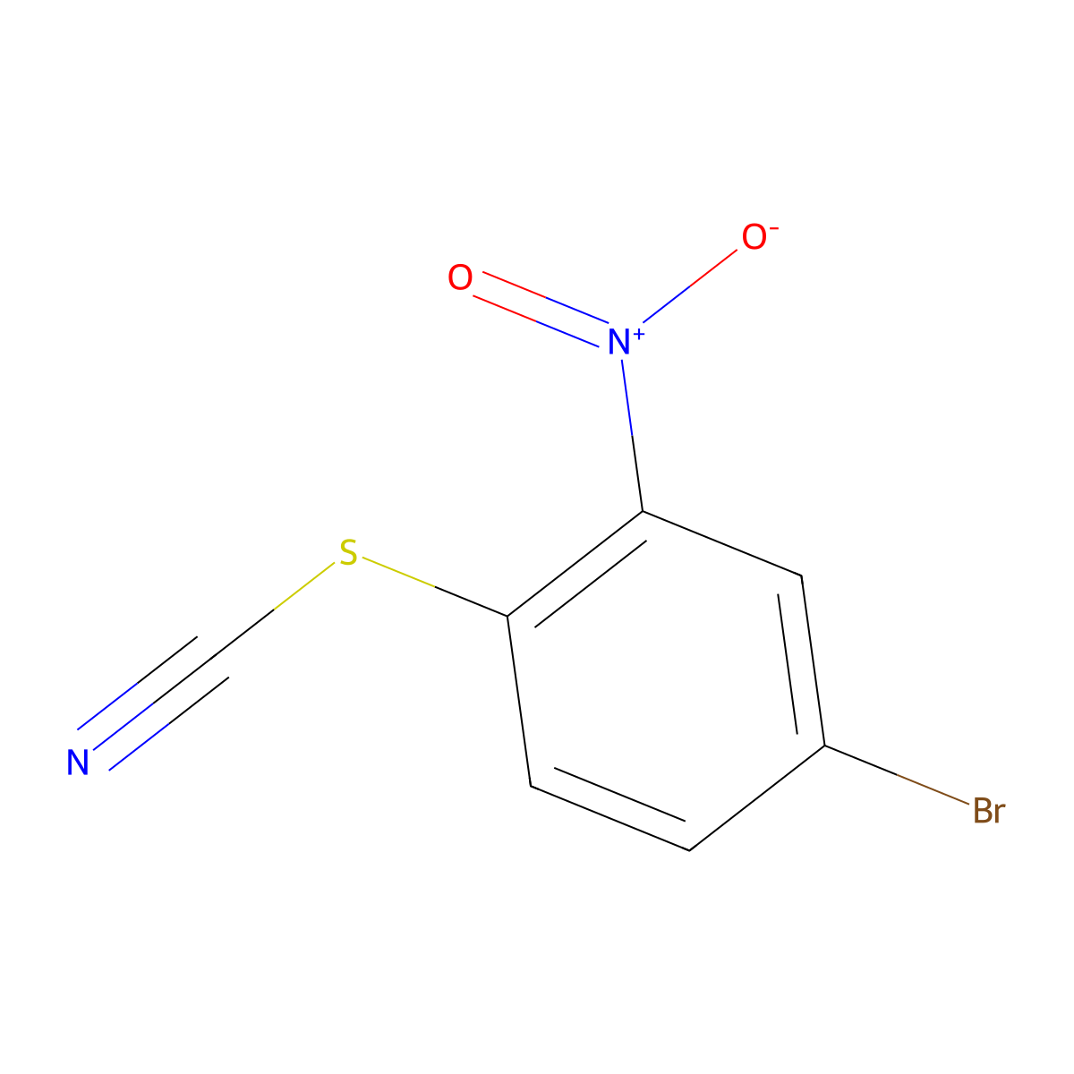 4-Bromo-2-nitro-1-thiocyanatobenzene molecular structure, CAS 157645-54-0