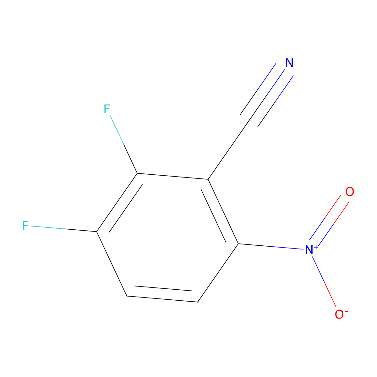 2,3-Difluoro-6-nitrobenzonitrile molecular structure, CAS 157647-01-3