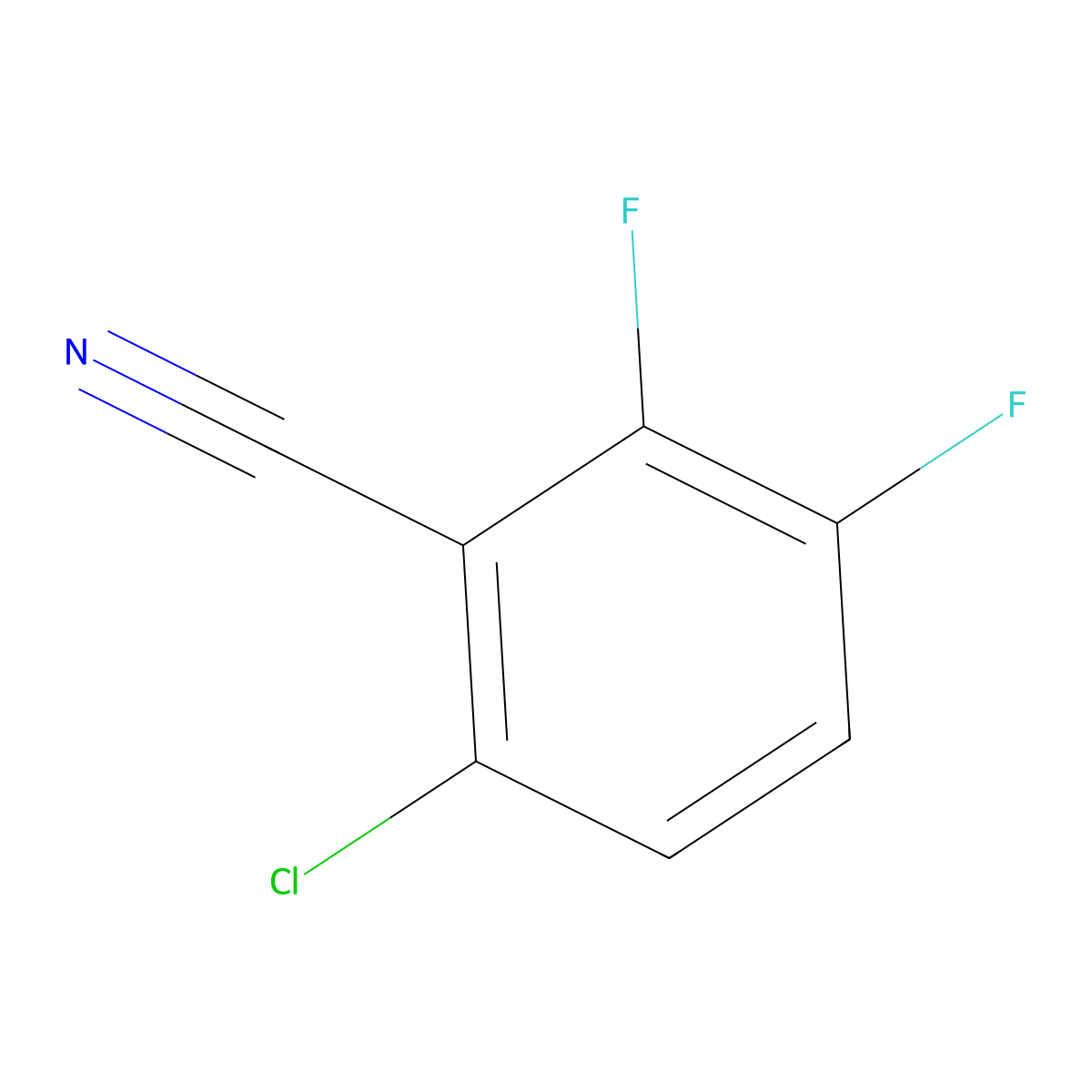 6-Chloro-2,3-difluorobenzonitrile molecular structure, CAS 157647-02-4