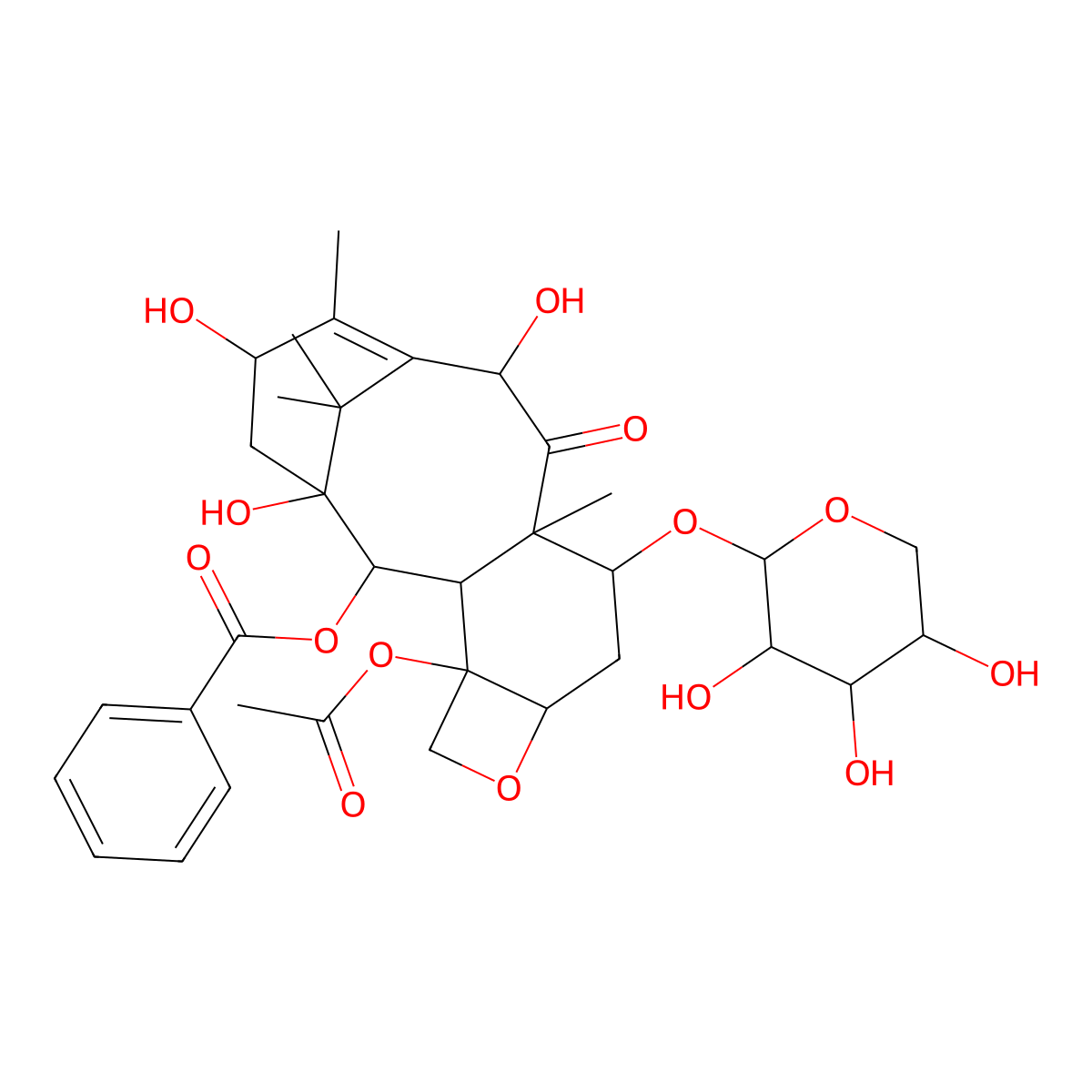 7-Xylosyl-10-deacetylbaccatin III molecular structure, CAS 157664-03-4