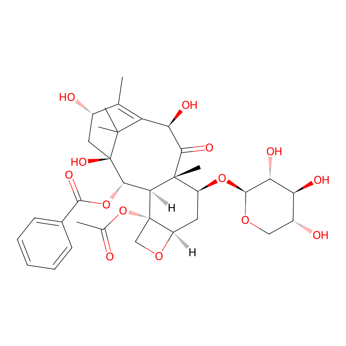 7-Xylosyl-10-deacetylbaccatin III molecular structure, CAS 157664-03-4