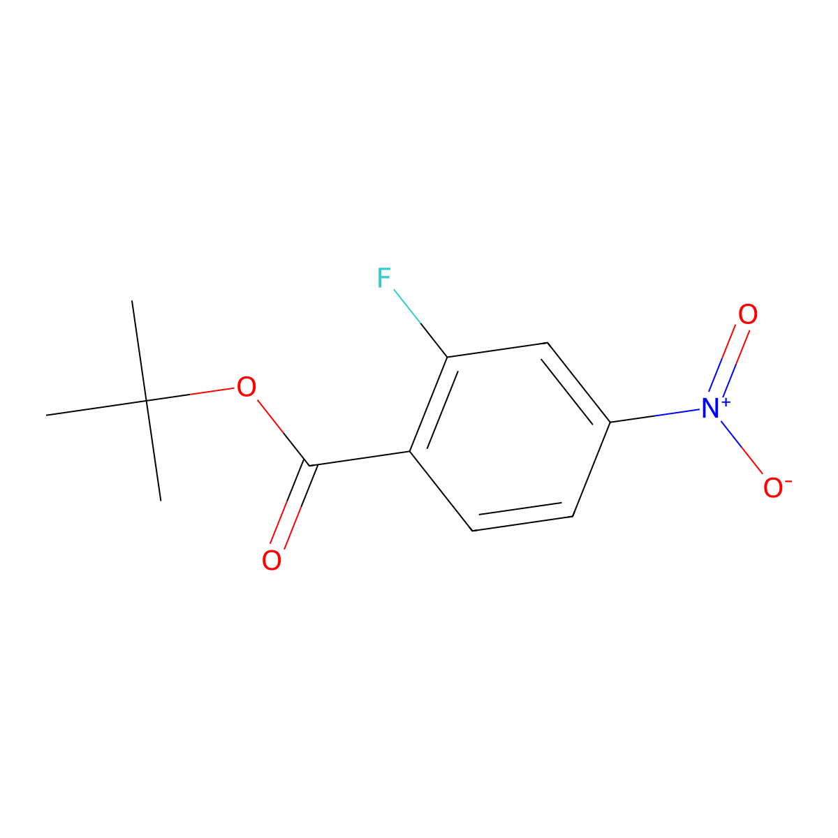 Tert-butyl 2-fluoro-4-nitrobenzoate molecular structure, CAS 157665-46-8