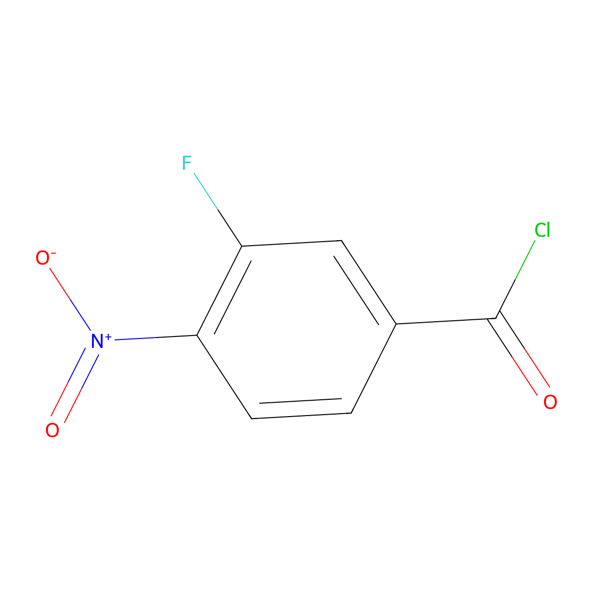 3-Fluoro-4-nitrobenzoyl chloride molecular structure, CAS 157665-51-5