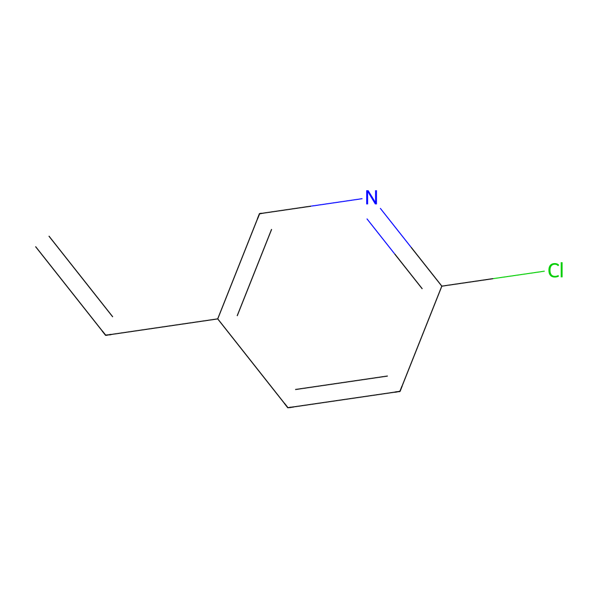 2-Chloro-5-vinyl-pyridine molecular structure, CAS 157670-28-5
