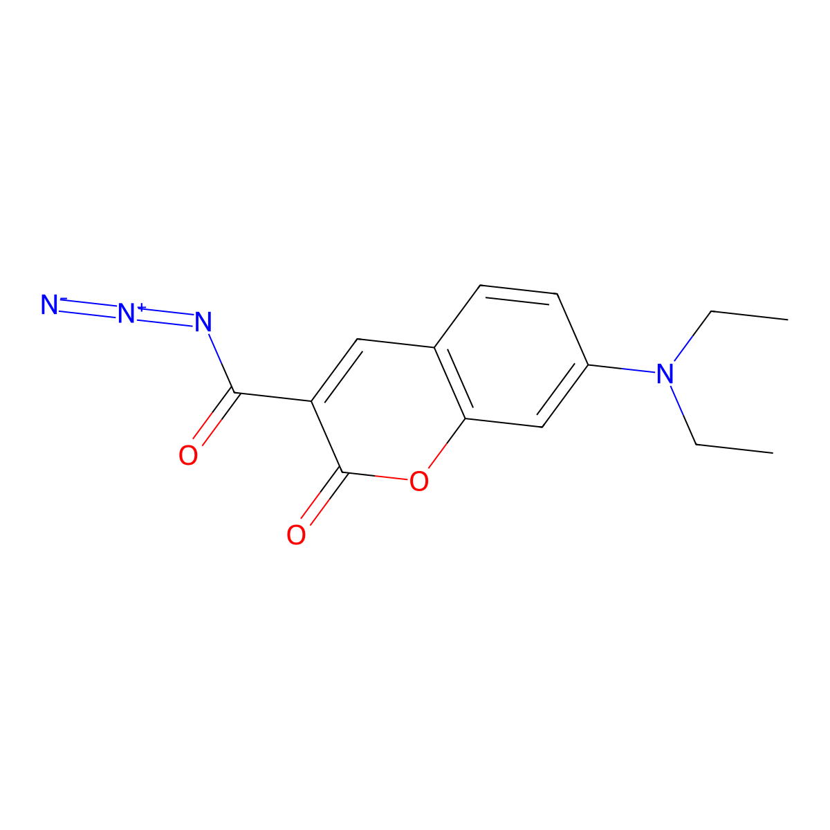 7-(Diethylamino)coumarin-3-carbonyl azide molecular structure, CAS 157673-16-0