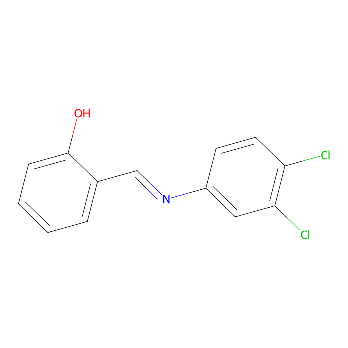 Alpha-(3,4-dichlorophenylimino)-O-cresol molecular structure, CAS 15768-21-5