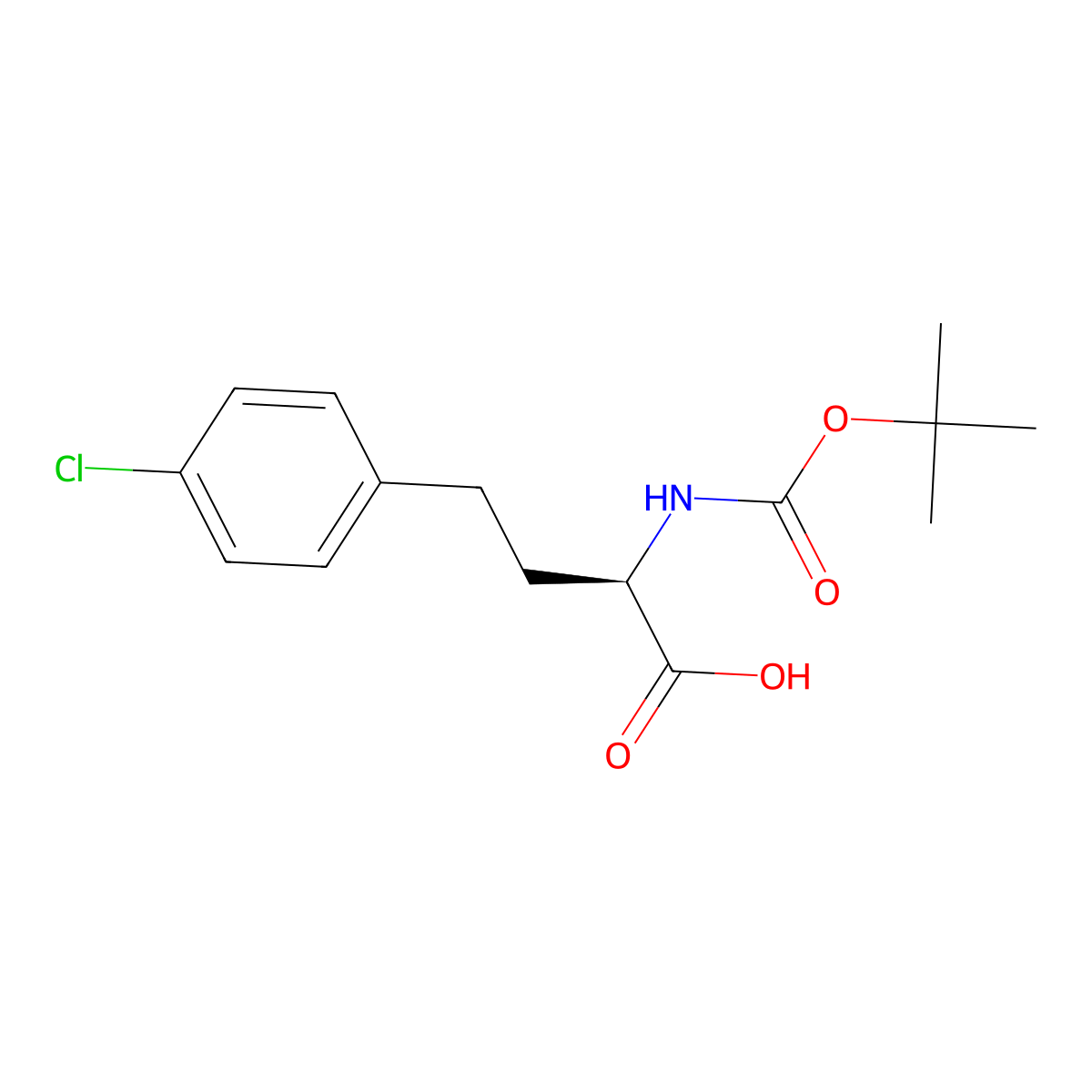 (R)-Boc-4-chloro-homophenylalanine molecular structure, CAS 157683-98-2