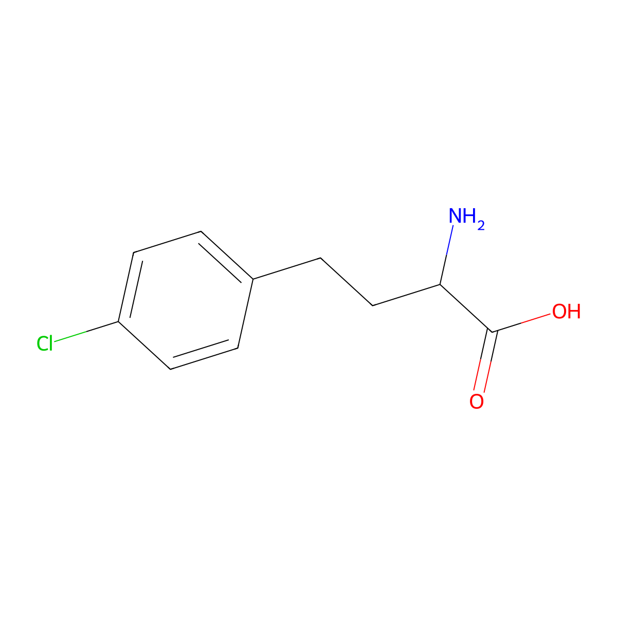 (alphaS)-alpha-Amino-4-chlorobenzenebutanoic acid molecular structure, CAS 157684-01-0