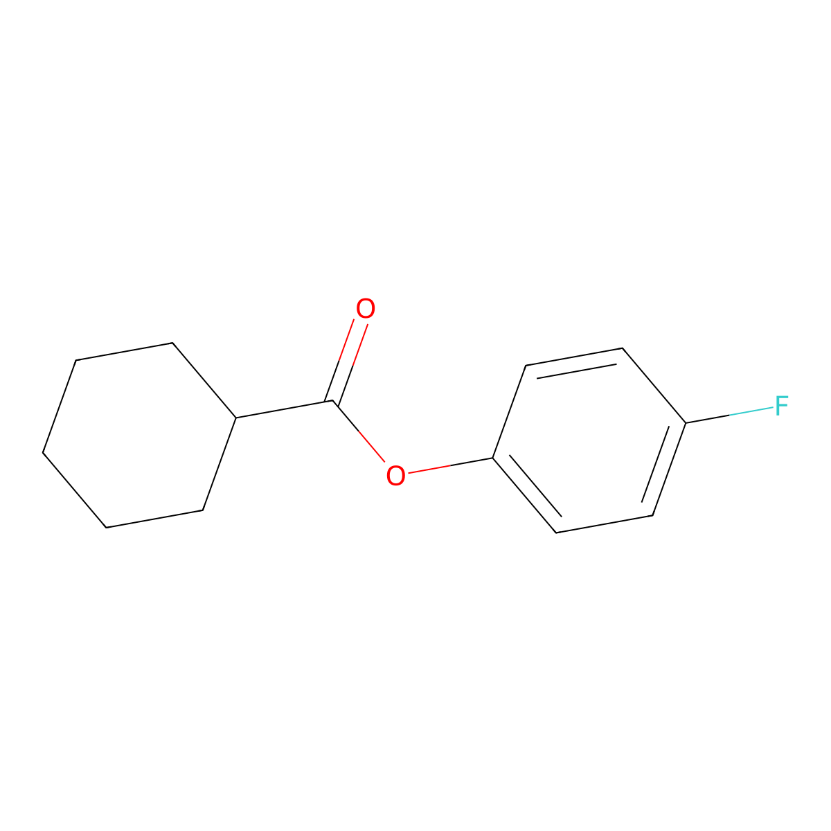 4-Fluorophenyl cyclohexanecarboxylate molecular structure, CAS 157688-87-4